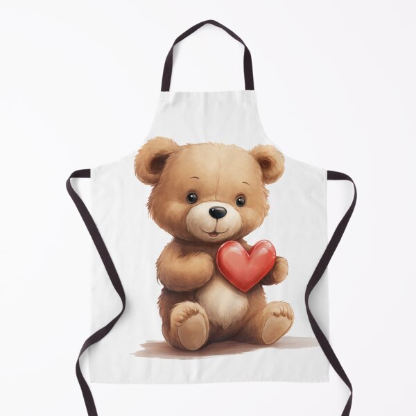 Item preview, Cute Teddy Bear Holding a Red Heart designed and sold by CuteopiaGallery.