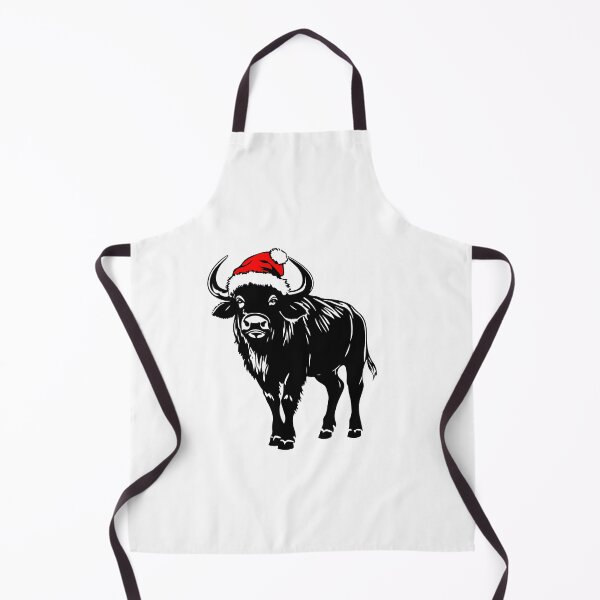 Item preview, Buffalo in Christmas Hat designed and sold by JollyCritters.