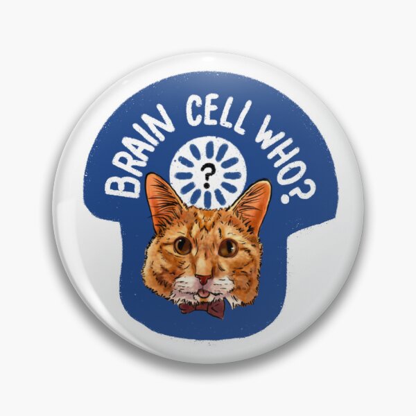 Item preview, Brain cell who - ginger cat designed and sold by Made-by-Anxiety.