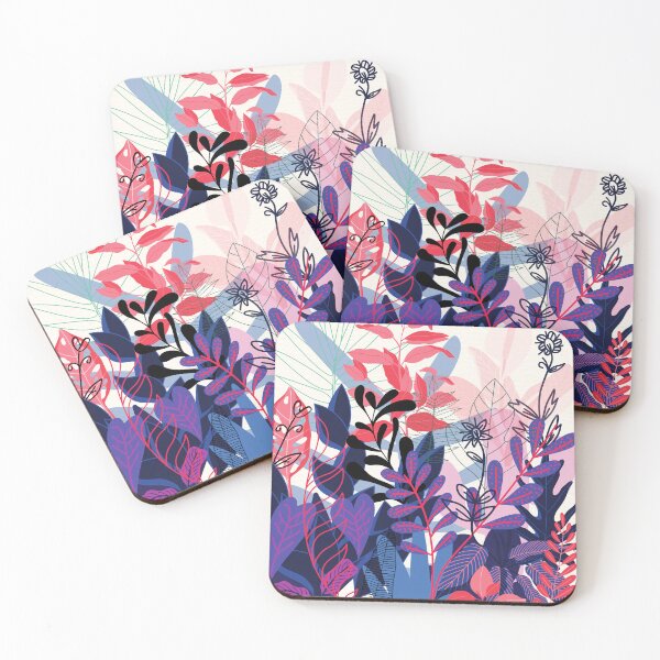 Item preview, Colorful Pink and Purple Plants Landscape designed and sold by Fiboarty.