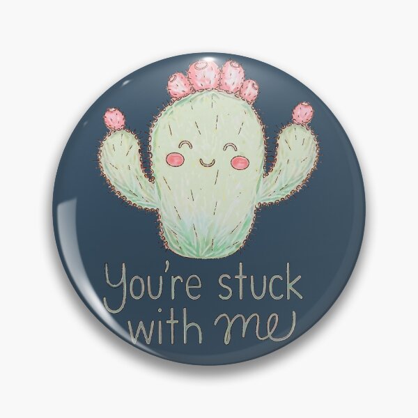 Item preview, You're Stuck With Me Cactus Valentine's Day designed and sold by HowToCanadian.