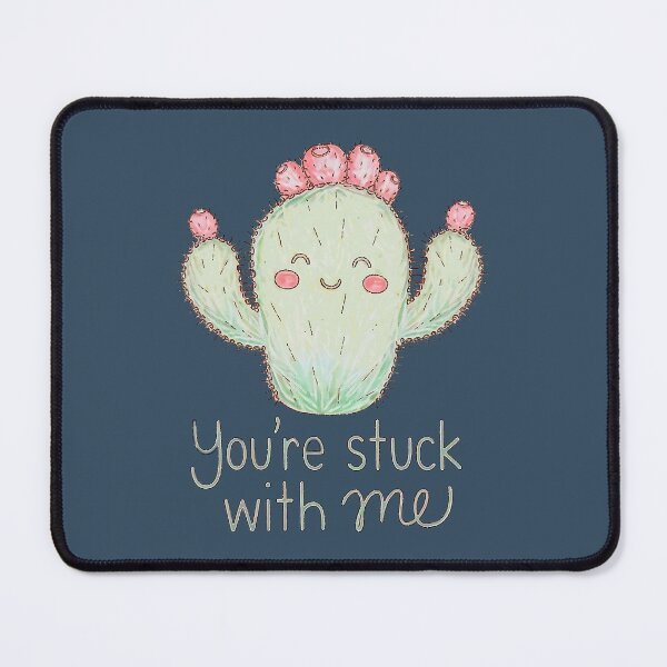 Item preview, You're Stuck With Me Cactus Valentine's Day designed and sold by HowToCanadian.