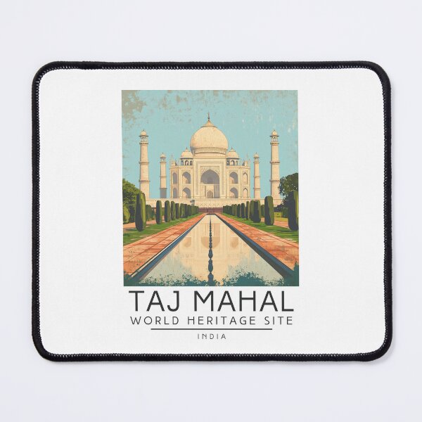 Item preview, A Vintage Travel Poster of Taj Mahal - Agra - India  designed and sold by GoodOldVintage.