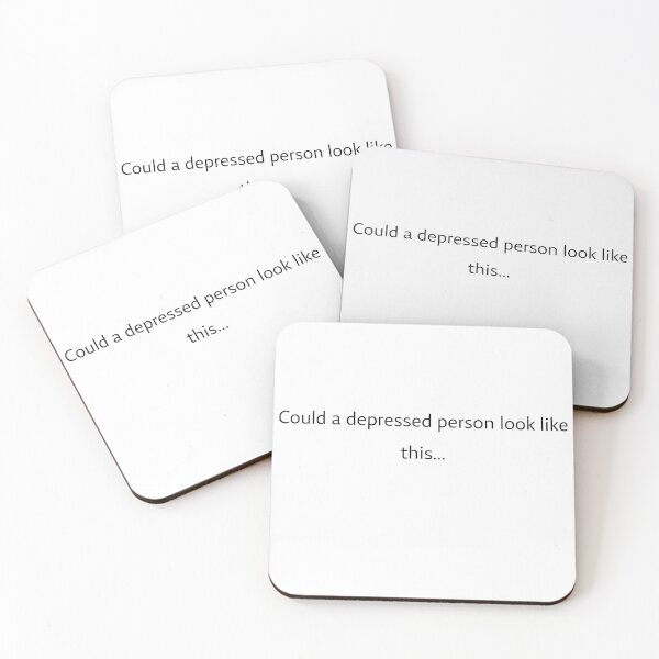 Item preview, Could a Depressed Person Look Like This... stickers, t-shirt, funny, gifts,  designed and sold by Ewelina  Niemiec.