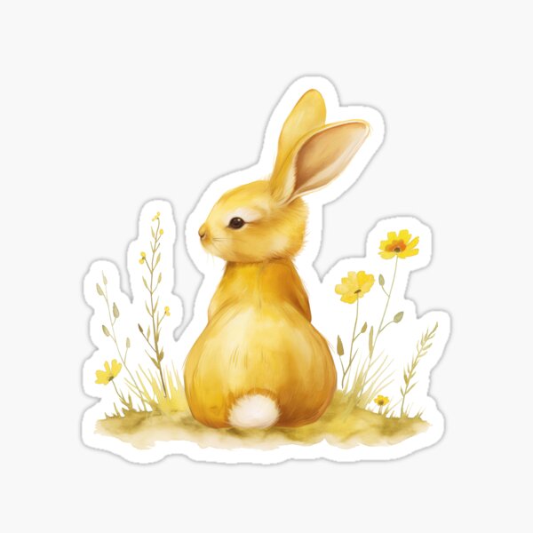 Item preview, Rabbit with flowers designed and sold by xiao xuans.