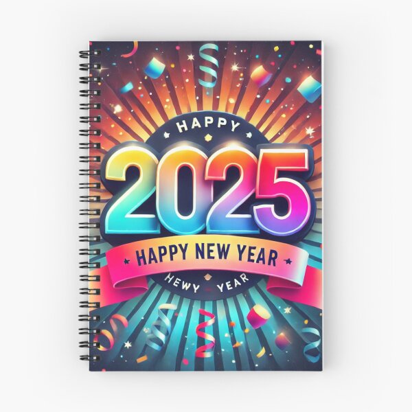 Item preview, “Colorful and Modern Happy New Year 2025 Design” designed and sold by Ebtesam1985.