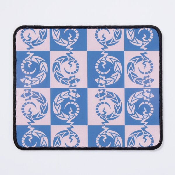 Item preview, Lizard Chess by Jenny Meehan Blue Pink Checks designed and sold by Jenny Meehan Art Prints and Patterns .