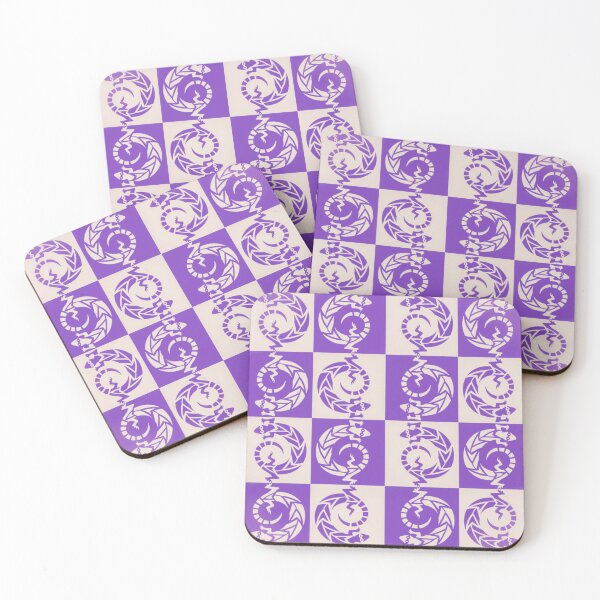 Item preview, Lizard Chess by Jenny Meehan Purple Pink Checks  designed and sold by Jenny Meehan Art Prints and Patterns  .