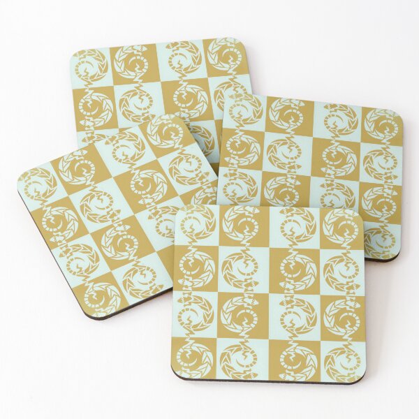 Item preview, Lizard Chess by Jenny Meehan Yellow Cream Checks  designed and sold by Jenny Meehan Art Prints and Patterns  .