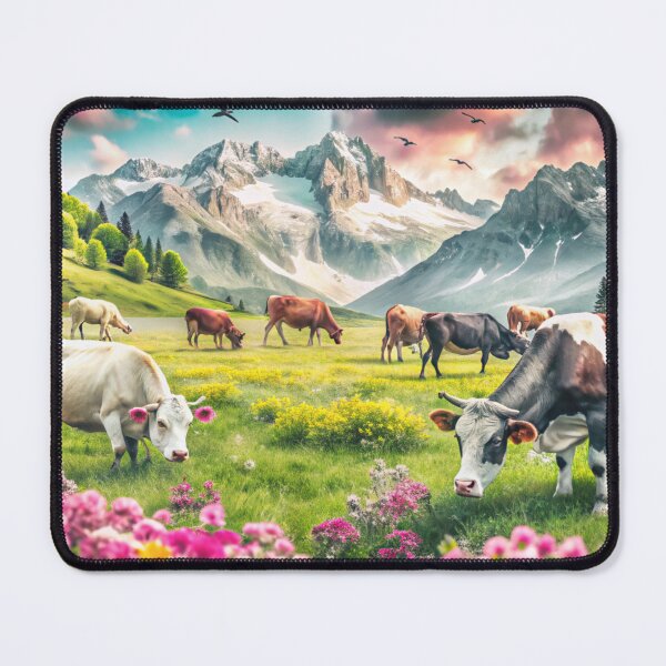 Item preview, Pretty in Pink: Cows in the Alpine designed and sold by lucid-oddities.