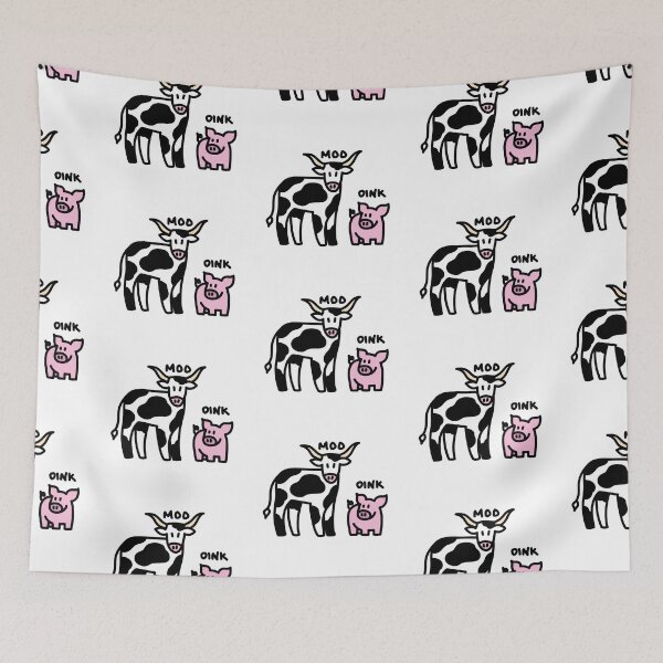 Item preview, moo and oink designed and sold by HayItsNay.