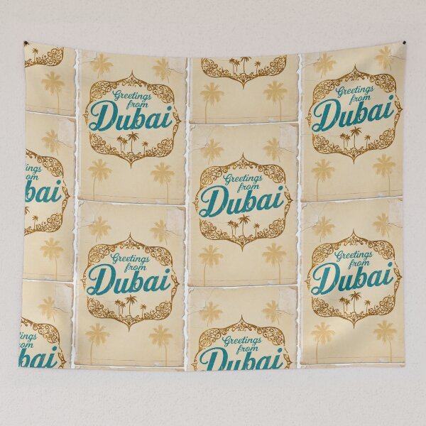 Item preview, Dubai UAE Vintage Travel Retro Postcard Design designed and sold by TravelPostcardGems.