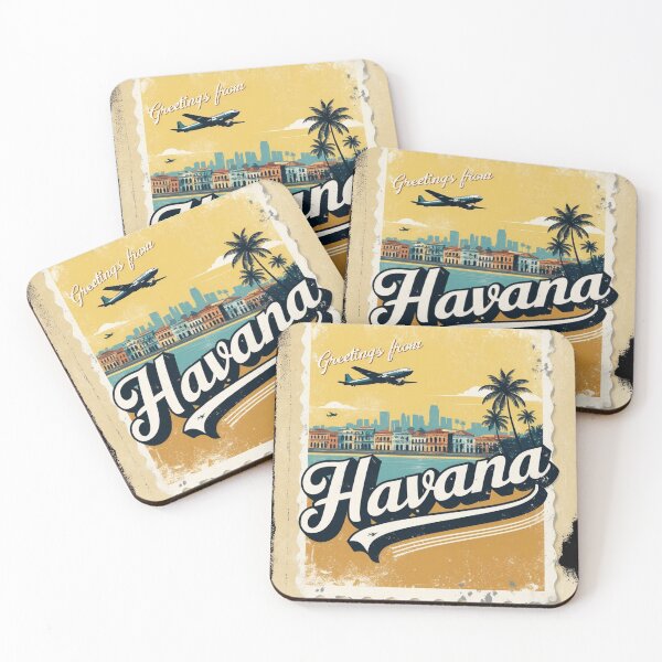 Item preview, Greetings from Havana Cuba Vintage Travel Retro Postcard Design designed and sold by TravelPostcardGems.