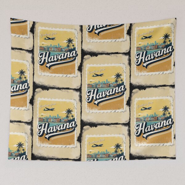 Item preview, Greetings from Havana Cuba Vintage Travel Retro Postcard Design designed and sold by TravelPostcardGems.