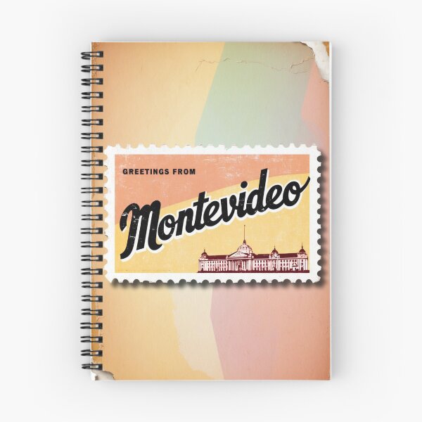 Item preview, Greetings from Montevideo Uruguay Vintage Travel Retro Postcard Design designed and sold by TravelPostcardGems.