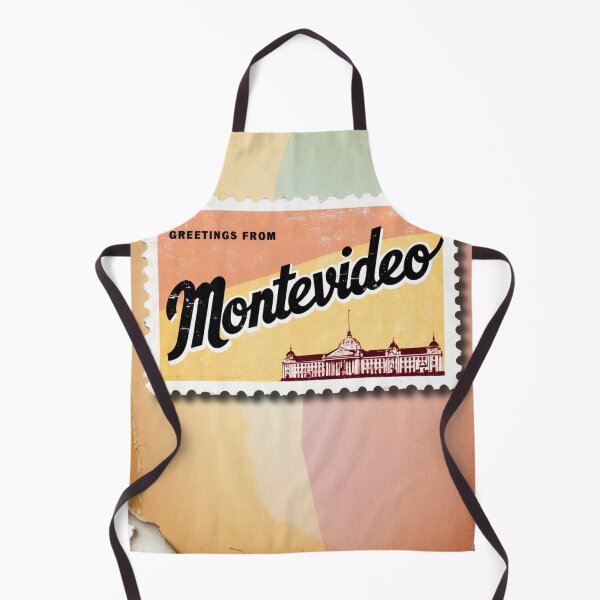 Item preview, Greetings from Montevideo Uruguay Vintage Travel Retro Postcard Design designed and sold by TravelPostcardGems.