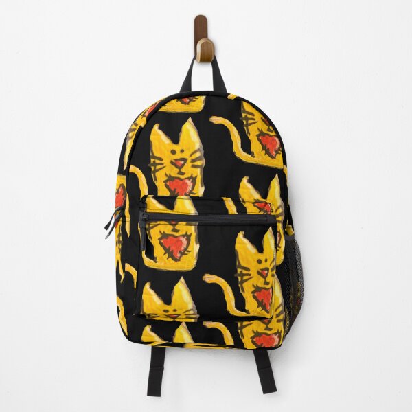 Item preview, Yellow cat with black background designed and sold by Lauracolleen3.