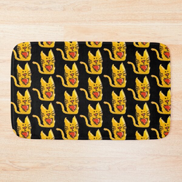 Item preview, Yellow cat with black background  designed and sold by Lauracolleen3.