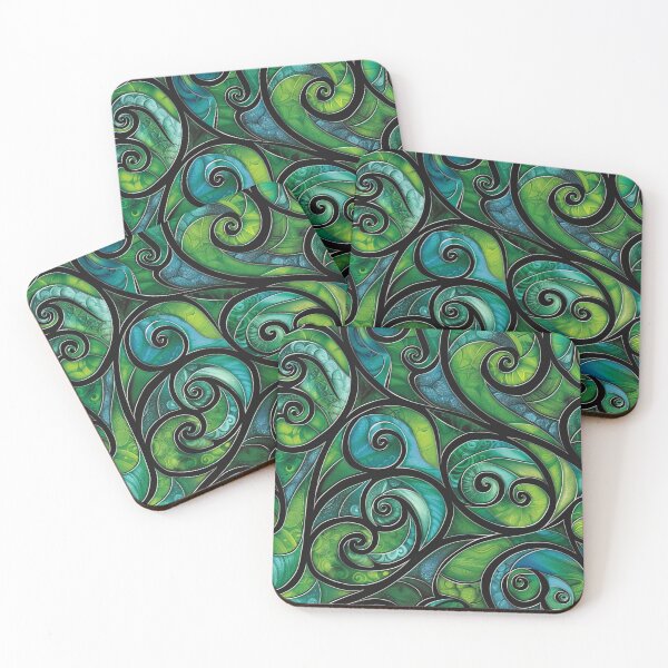 Item preview, New Zealand Paua Māori Pattern Koru Design 294 designed and sold by GrinGalore.