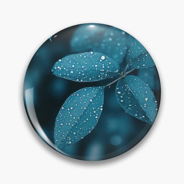 Item preview, Dewy blue leaves glisten after rain designed and sold by anytka.