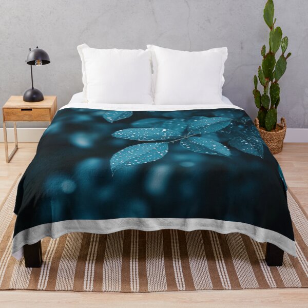 Item preview, Dewy blue leaves glisten after rain designed and sold by anytka.