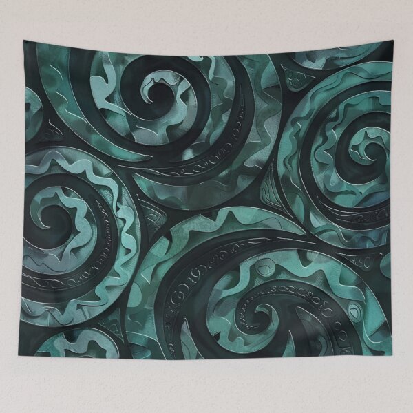 Item preview, New Zealand Paua Māori Pattern Koru Design 296 designed and sold by GrinGalore.