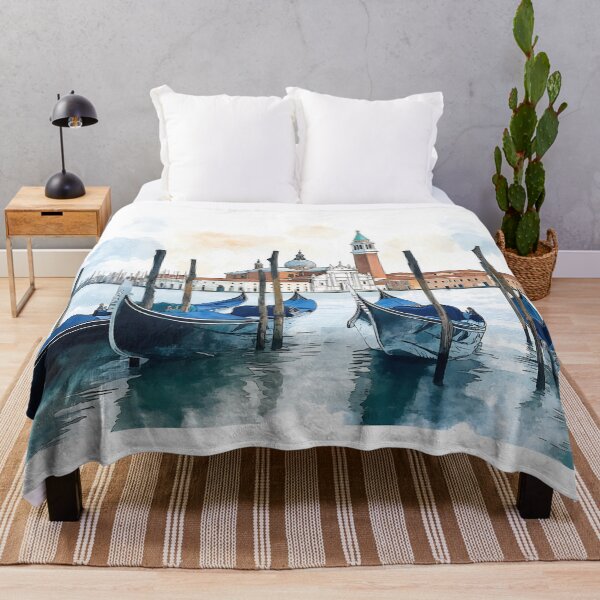 Item preview, Venice gondolas at sunset designed and sold by anytka.