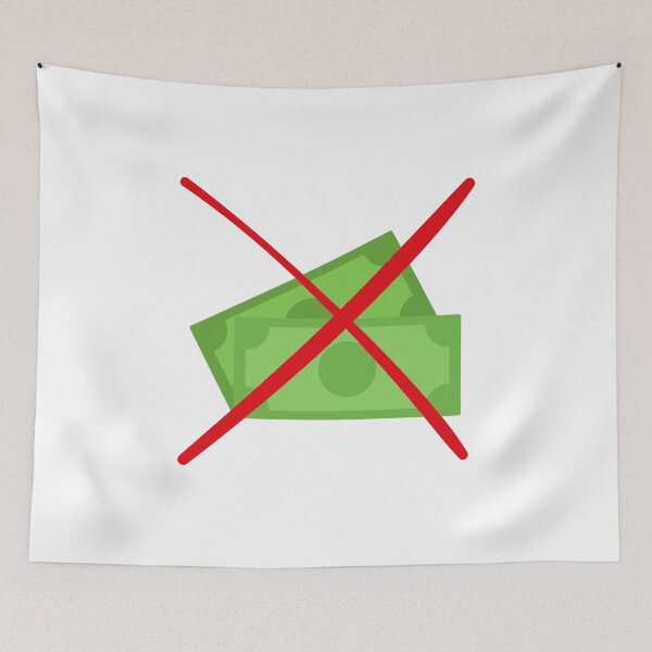Item preview, No money icon or sign. Prohibited of money sign with money design with red cross sign on white background	 designed and sold by Giree07.