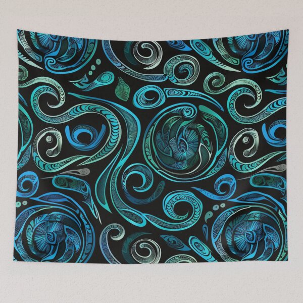 Item preview, New Zealand Paua Māori Pattern Koru Design 297 designed and sold by GrinGalore.