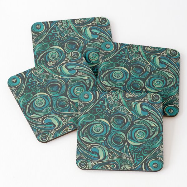 Item preview, New Zealand Paua Māori Pattern Koru Design 298 designed and sold by GrinGalore.