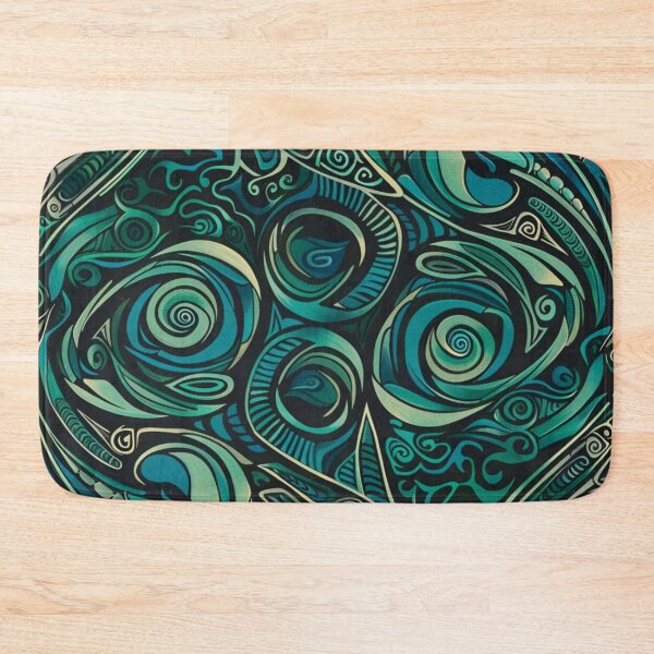 Item preview, New Zealand Paua Māori Pattern Koru Design 298 designed and sold by GrinGalore.