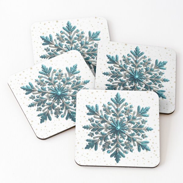 Item preview, Glittering Blue Snowflake Winter Elegance designed and sold by Margival.