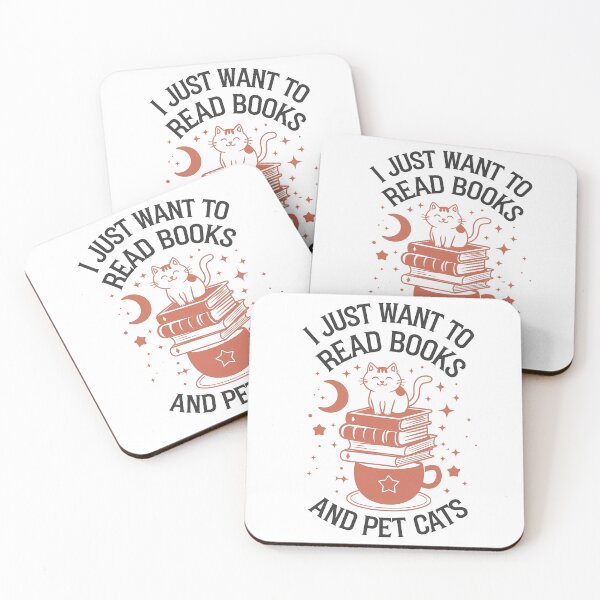 Item preview, I Just Want to Read Books and Pet Cats Book Lovers designed and sold by TheWizArt.