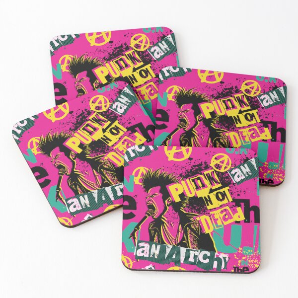 Item preview, Neon Pink Punk Rock Punk Is Not Dead designed and sold by Pink Pineapple Works.