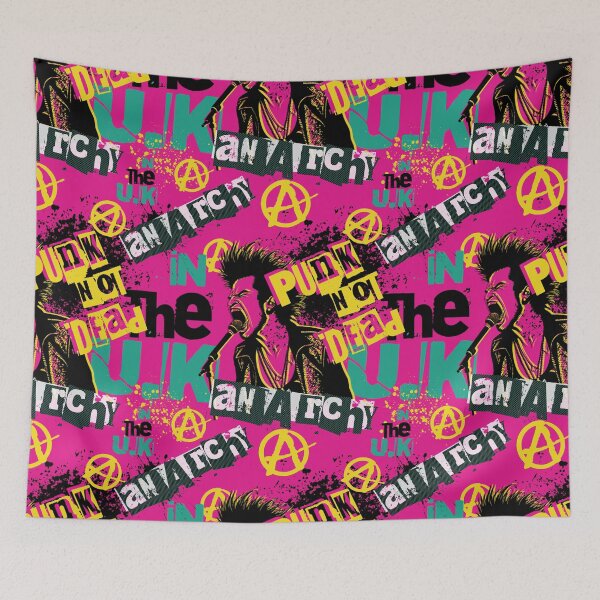 Item preview, Neon Pink Punk Rock Punk Is Not Dead designed and sold by Pink Pineapple Works.