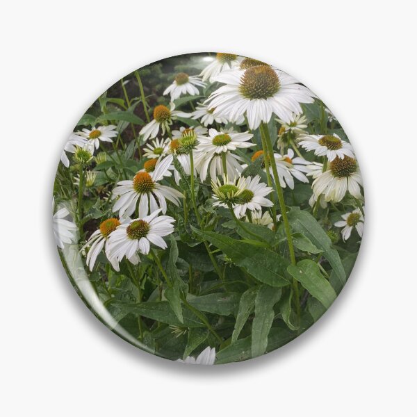 Item preview, White Coneflowers in a Lush Garden Setting designed and sold by Jessica  Taylor-Cassan.