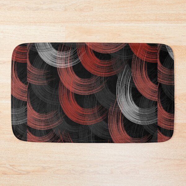 Item preview, Split Curves Striking Seamless Pattern Trend Red Black Abstract Background. Latest Half Tone Art Illustration for Modern Textile Print. Repetitive Graphical Abstraction for Stylish Wallpaper designed and sold by Giree07.
