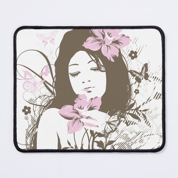 Item preview, A beautiful young girl holding flower designed and sold by drsaver.
