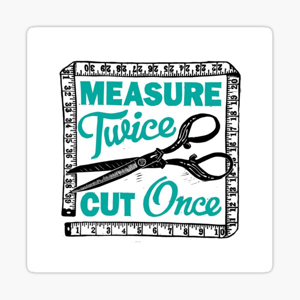 Item preview, Sewing, Dressmaking and Quilting Motto Measure Twice designed and sold by woahtherepickle.