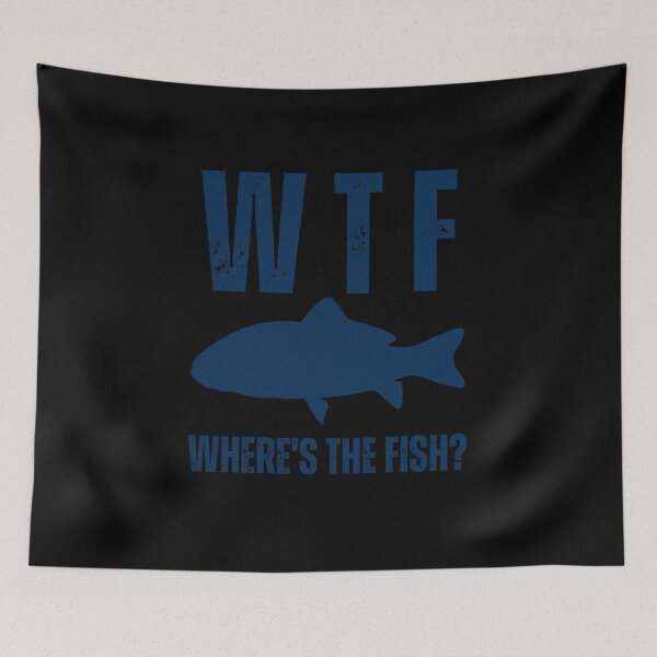 Item preview, WTF: Where's The Fish, Mens Fishing and Funny Fishing Shirt with Fishing Graphic Tee as Fisherman Gifts and  Present For fisherman and Good Catch designed and sold by MotivaChic.
