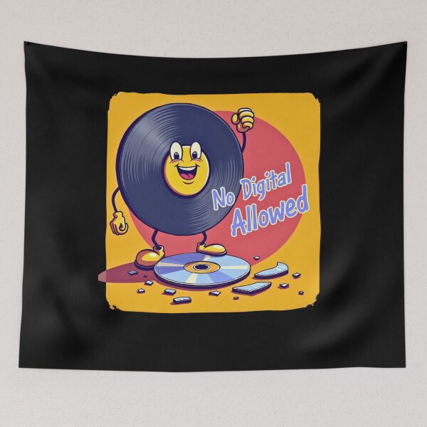 Item preview, No Digital Allowed – Vinyl vs. CD Funny Music Lover Design designed and sold by JCRockDesign.