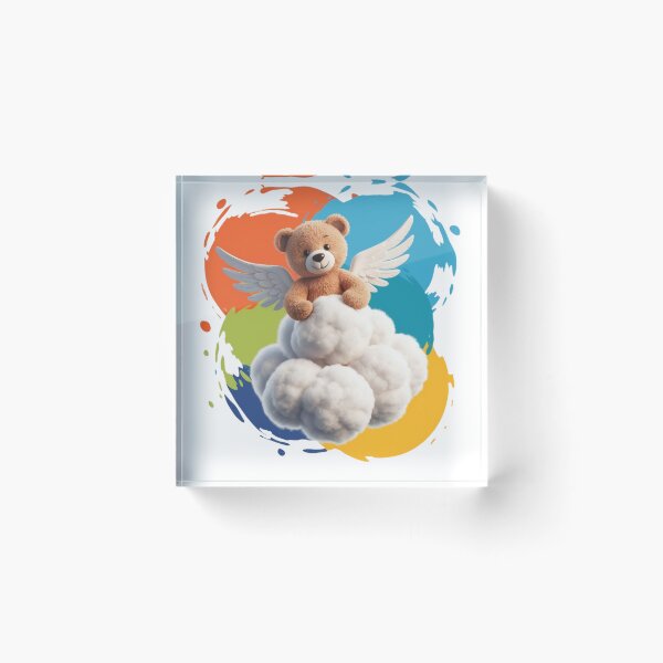 Item preview, Cute Angel Teddy sitting on Cloud designed and sold by CuteopiaGallery.