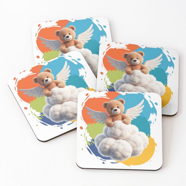 Item preview, Cute Angel Teddy sitting on Cloud designed and sold by CuteopiaGallery.