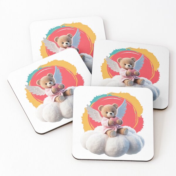 Item preview, Cute Angel Teddy Holding a Heart  designed and sold by CuteopiaGallery.