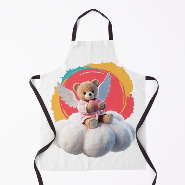 Item preview, Cute Angel Teddy Holding a Heart designed and sold by CuteopiaGallery.