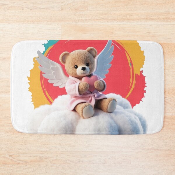 Item preview, Cute Angel Teddy Holding a Heart  designed and sold by CuteopiaGallery.