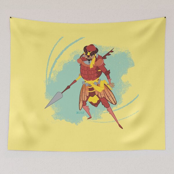Item preview, Oriental hornet warrior illustration designed and sold by RyukiArtbook.