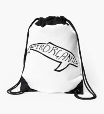 Superorganism fish logo Drawstring Bag