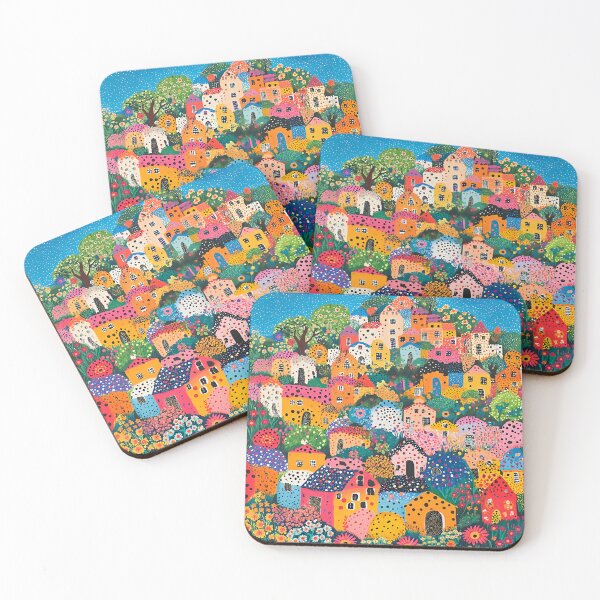 Item preview, Mexican Hillside Floral Village designed and sold by Neika Shimm Designs.