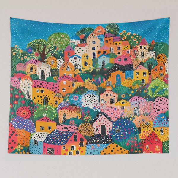 Item preview, Mexican Hillside Floral Village designed and sold by Neika Shimm Designs.